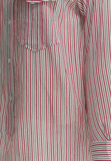 Isabel Marant Etoile Striped Chemisier Dress Red 26PRO0982FCD1I04EECRD_c16eae86-5775-4ed3-b511-0af25b265630