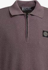 Stone Island Half-Zip Logo Polo T-shirt Purple 5100021S01B9V008F_cfdcfbe5-dedb-49f1-af7f-d737744d1cae