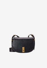 Ralph Lauren Mini Polo ID Saddle Leather Crossbody Black 428891391001_001