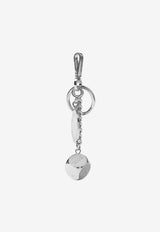Stella McCartney Dice Charm Logo Keychain Silver 7V0138WP0600_8101