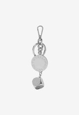 Stella McCartney Dice Charm Logo Keychain Silver 7V0138WP0600_8101