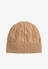 Ralph Lauren Cable Knit Wool Beanie Hat Camel 455981442004_260