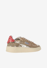 Autry Dallas Low Sparkling Sequined Sneakers Gold ADLW_TI03