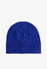 Ralph Lauren Cable Knit Wool Beanie Hat Blue 455981442006_400