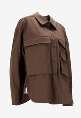 P.A.R.O.S.H Cedro Long-Sleeved Pocket Shirt Brown D381253CEDRO_008