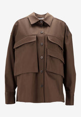 P.A.R.O.S.H Cedro Long-Sleeved Pocket Shirt Brown D381253CEDRO_008