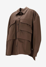 P.A.R.O.S.H Cedro Long-Sleeved Pocket Shirt Brown D381253CEDRO_008