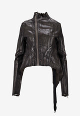 Rick Owens Asymmetrical Zip-Front Jacket Brown DS02E7703SBZMC_94
