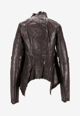 Rick Owens Asymmetrical Zip-Front Jacket Brown DS02E7703SBZMC_94