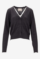 Isabel Marant Carline V-neck Wool-Blend Cardigan Gray CA0100FBB1L05I_02AN