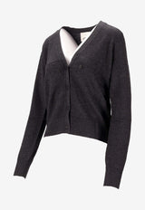Isabel Marant Carline V-neck Wool-Blend Cardigan Gray CA0100FBB1L05I_02AN