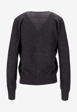 Isabel Marant Carline V-neck Wool-Blend Cardigan Gray CA0100FBB1L05I_02AN