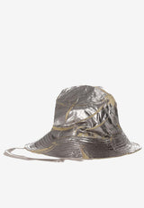 Rick Owens DRKSHDW Gilligan Metallic Bucket Hat Palladium DA02E7479NPF_128