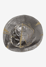 Rick Owens DRKSHDW Gilligan Metallic Bucket Hat Palladium DA02E7479NPF_128