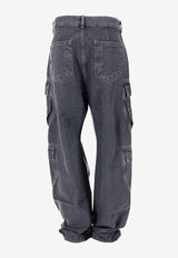 Rick Owens DRKSHDW Double Cargo Jeans Gray DU02E7361DGY_58