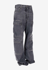 Rick Owens DRKSHDW Double Cargo Jeans Gray DU02E7361DGY_58