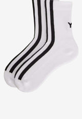 Y-3 Logo Stripes Socks White IZ3172_white