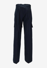 P.A.R.O.S.H Cedro Drawstring Cargo Pants Blue D232486CEDRO_012