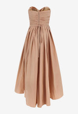 PINKO Dattero Asymmetrical Strapless Dress Pink 106254A327Q35_Pink_44130278