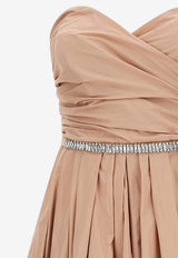 PINKO Dattero Asymmetrical Strapless Dress Pink 106254A327Q35_Pink_44130278