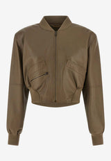 Chloé Cropped Leather Jacket Brown CH26SCV8220023T_Baobab Brown_41114635