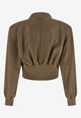 Chloé Cropped Leather Jacket Brown CH26SCV8220023T_Baobab Brown_41114635
