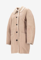 Isabel Marant Berthie Paneled Leather Coat Beige MA0452FAC3A03I_23EC