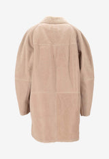 Isabel Marant Berthie Paneled Leather Coat Beige MA0452FAC3A03I_23EC