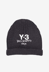 Y-3 Chunky Knit Wool Beanie Black JX8308_black