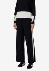 Elisabetta Franchi Straight-Leg Track Pants with Logo Black KP69S56E2_EF3