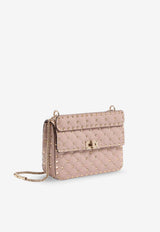 Valentino Rockstud Spike Leather Crossbody Bag Pink 8W2B0122NAPP45_POUDRE_42176927