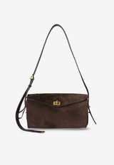 Balenciaga Medium Le 7 Suede Shoulder Bag Brown 8681022ACJ02362_MOKARUBY_48028991