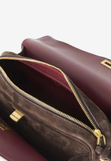 Balenciaga Medium Le 7 Suede Shoulder Bag Brown 8681022ACJ02362_MOKARUBY_48028991