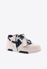 Off-White Out of Office Leather Sneakers Pink OMIA189S26LEA0033049_PINK DARK B_53278402