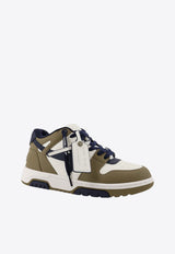 Off-White Out of Office Leather Sneakers Green OMIA189S26LEA0036349_KAKI DARK B_53278408