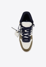 Off-White Out of Office Leather Sneakers Green OMIA189S26LEA0036349_KAKI DARK B_53278408