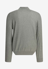 Brunello Cucinelli Long-Sleeved Knit Polo T-shirt Gray M29800135CY162_9bca721f-1670-4b28-976b-d1777c893bf6