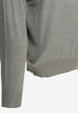 Brunello Cucinelli Long-Sleeved Knit Polo T-shirt Gray M29800135CY162_9bca721f-1670-4b28-976b-d1777c893bf6