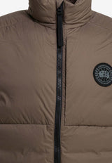Canada Goose Lodge Label Padded Vest Brown LONG VEST4160MB9394_7605cbcd-f2f3-4970-af47-25e31eb77dea