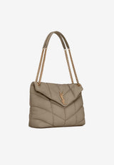 Saint Laurent Small Puffer Shoulder Bag Taupe 5774761EL07_1799