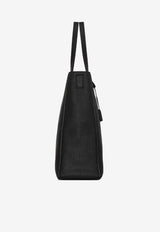 Saint Laurent Bold Grained Leather Tote Bag Black 845384AACIU_1000