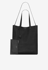 Saint Laurent Bold Grained Leather Tote Bag Black 845384AACIU_1000