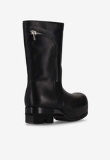 Rick Owens Hollywood 90 Bauhaus Ballast Mid-Calf Boots Black RP01E7872LOO_09