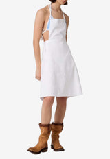 Miu Miu Workwear Apron with Logo-Label White MCX357SOOO19SE_F0009