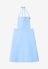 Miu Miu Workwear Apron with Logo-Label Light Blue MCX357SOOO19SE_F0076