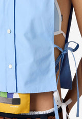 Miu Miu Cut-Out Cropped Logo Top Light Blue MK2024SOOO19SE_F0076