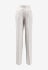 PINKO Jacopone Tailored Flared Pants White 104929A34IZ05_White_44130493