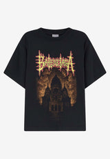 Balenciaga Sacré Coeur Printed Jersey T-shirt Black 850990TUVE41000_Black_44824320