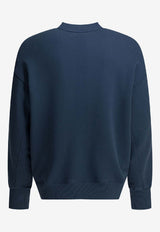 Autry Logo Embroidered Jersey Knit Sweatshirt Blue SWPX036R_b75daa46-d69f-4f5f-819f-bb368881f47d