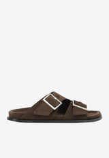 ALOHAS Alba Buckled Suede Sandals Brown S10118502_460eb369-4b3d-49b1-b19c-309c91ee65e1